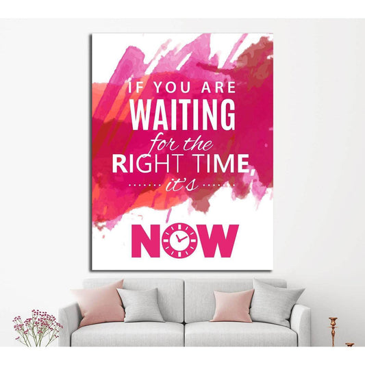 Vintage canvas with motivation quote on red pink abstract watercolor background №4562 Ready to Hang Canvas Print - Zellart Canvas Prints 000Negative, ALL_Products, s-4562