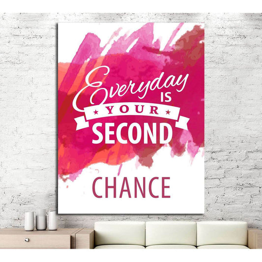 Vintage canvas with motivation quote on red pink abstract watercolor background №4563 Ready to Hang Canvas Print - Zellart Canvas Prints 000Negative, ALL_Products, s-4563