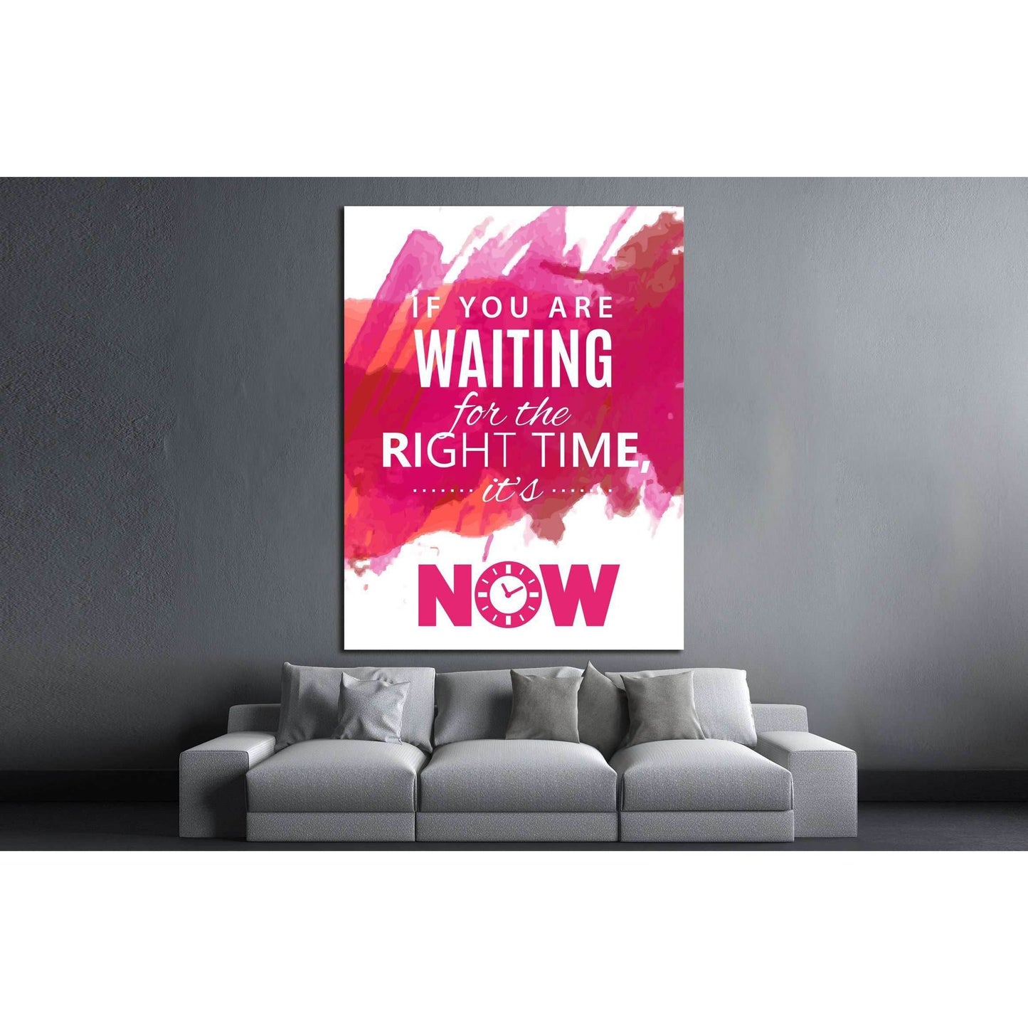 Vintage canvas with motivation quote on red pink abstract watercolor background №4562 Ready to Hang Canvas PrintCanvas art arrives ready to hang, with hanging accessories included and no additional framing required. Every canvas print is hand-crafted, mad
