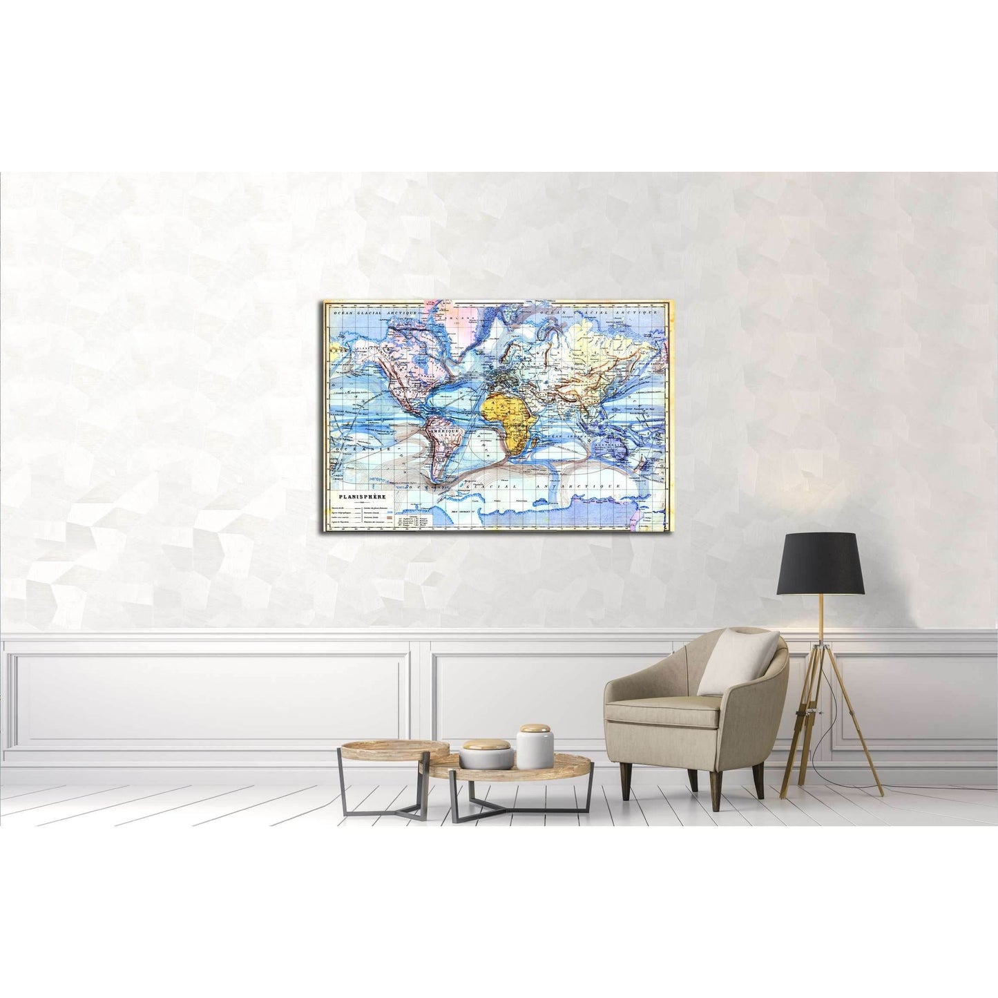 Vintage map from the late 19th century, Trousset encyclopedia №3222 Ready to Hang Canvas PrintCanvas art arrives ready to hang, with hanging accessories included and no additional framing required. Every canvas print is hand-crafted, made on-demand at our