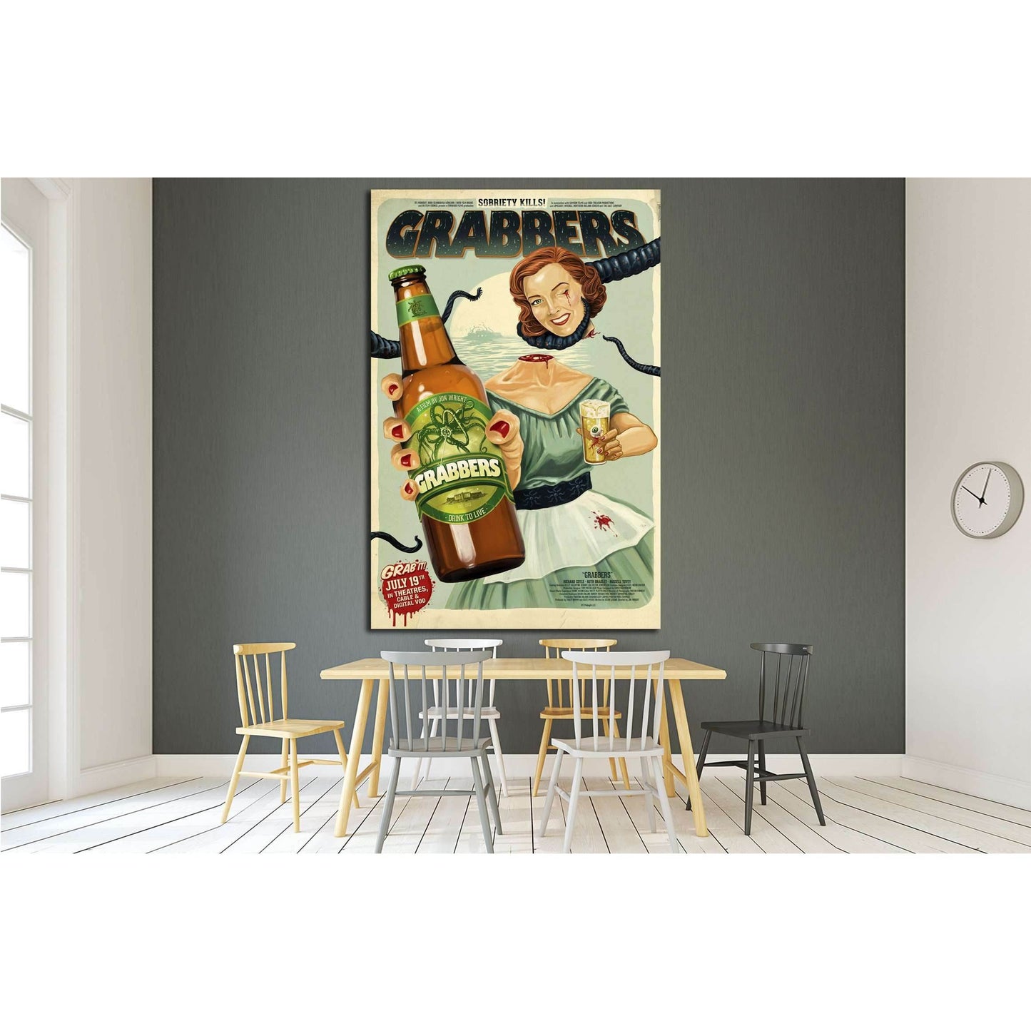 Vintage poster №3458 Ready to Hang Canvas Print - Zellart Canvas Prints 000Negative, ALL_Products, s-3458