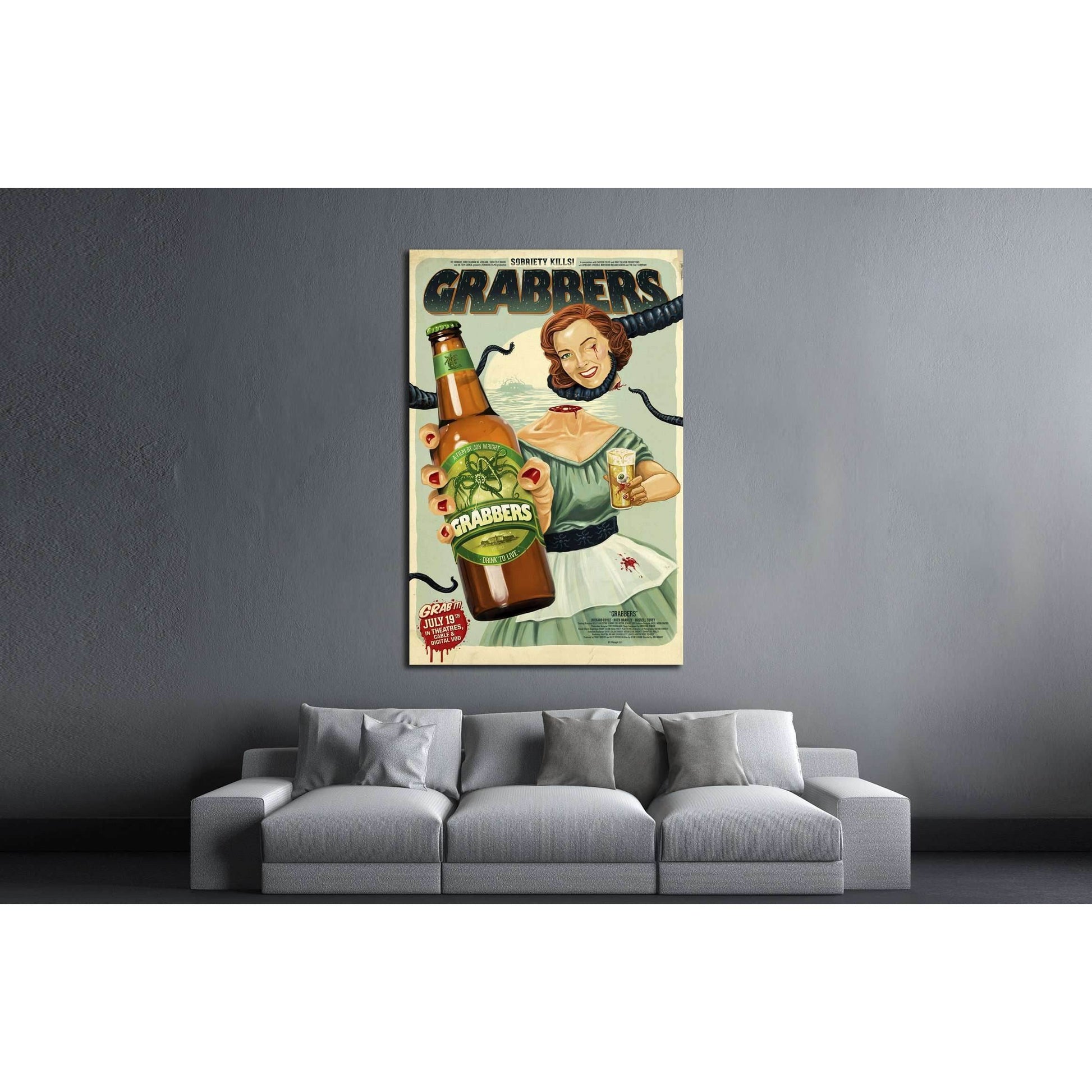 Vintage poster №3458 Ready to Hang Canvas Print - Zellart Canvas Prints 000Negative, ALL_Products, s-3458
