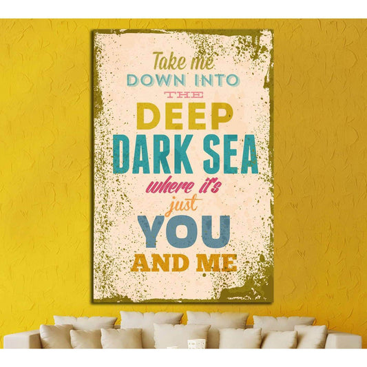 Vintage Saint Valentine's typography vector illustration №4553 Ready to Hang Canvas Print - Zellart Canvas Prints ALL_Products, s-4553