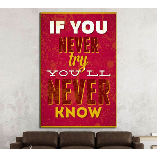 Vintage typography vector illustration with grunge effects №4552 Ready to Hang Canvas Print - Zellart Canvas Prints ALL_Products, s-4552