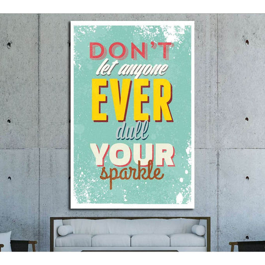 Vintage typography vector illustration with grunge effects №4571 Ready to Hang Canvas Print - Zellart Canvas Prints ALL_Products, s-4571