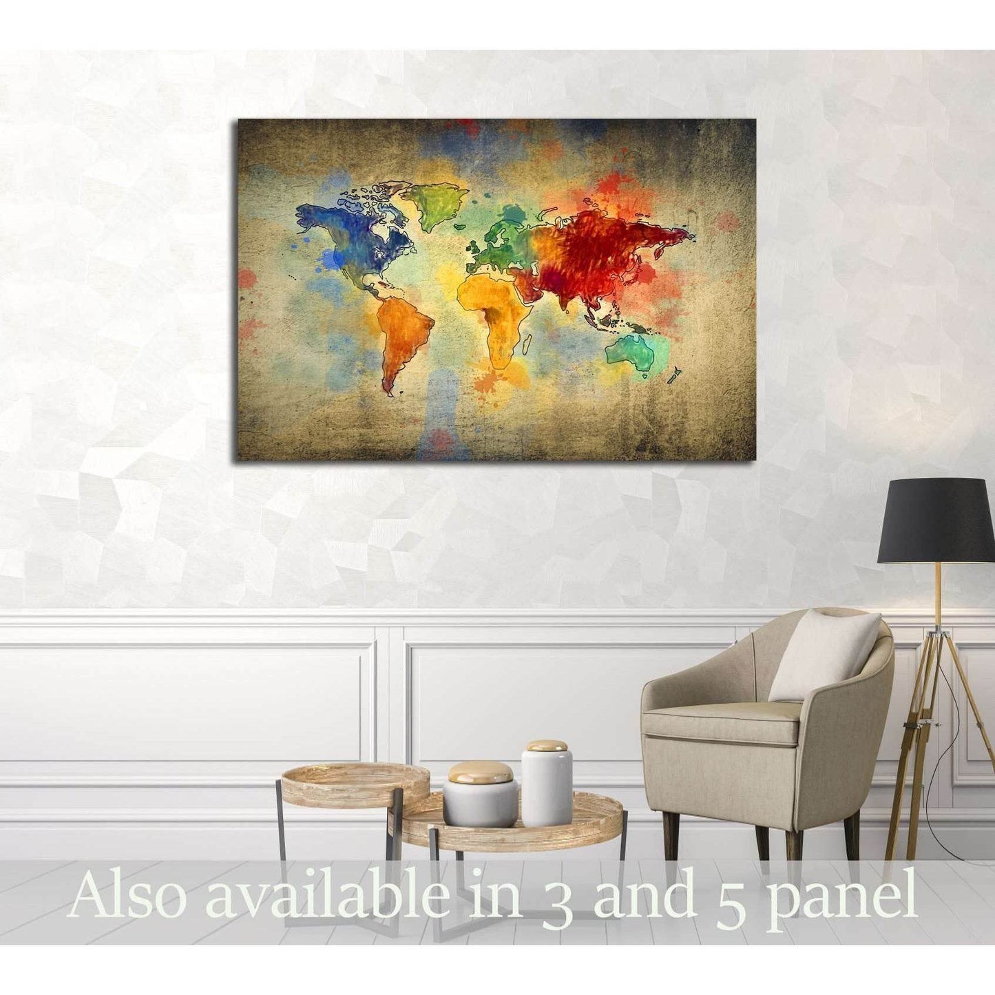 vintage world map №3221 Ready to Hang Canvas PrintCanvas art arrives ready to hang, with hanging accessories included and no additional framing required. Every canvas print is hand-crafted, made on-demand at our workshop and expertly stretched around 100%
