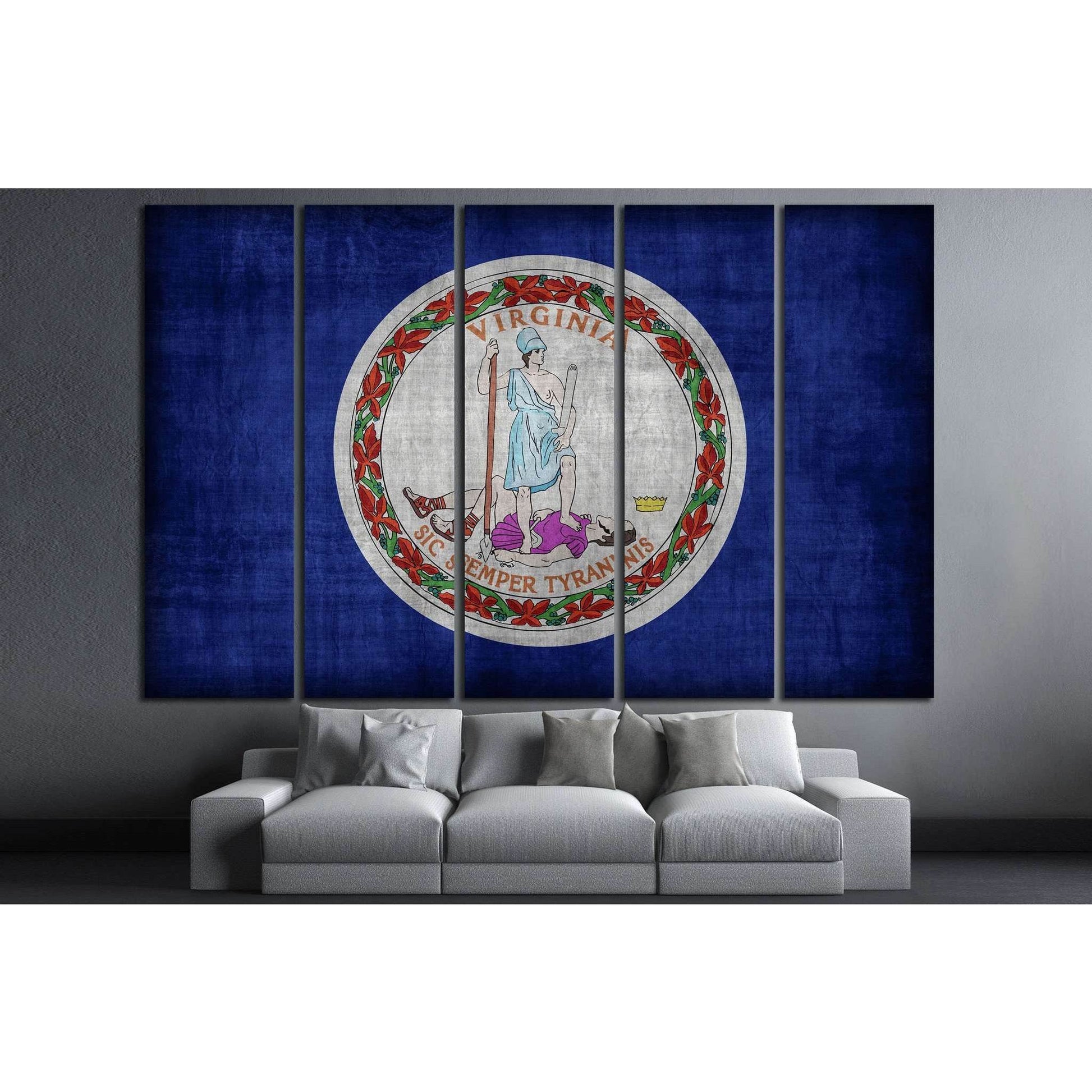 Virginia flag №694 Ready to Hang Canvas Print - Zellart Canvas Prints ALL_Products, s-694