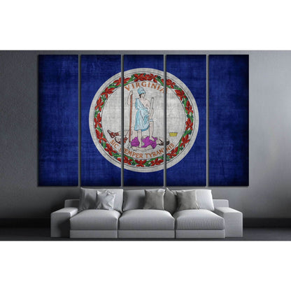 Virginia flag №694 Ready to Hang Canvas Print - Zellart Canvas Prints ALL_Products, s-694