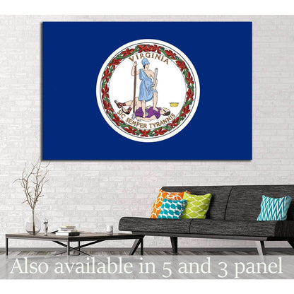 Virginia Flag №695 Ready to Hang Canvas Print - Zellart Canvas Prints ALL_Products, s-695