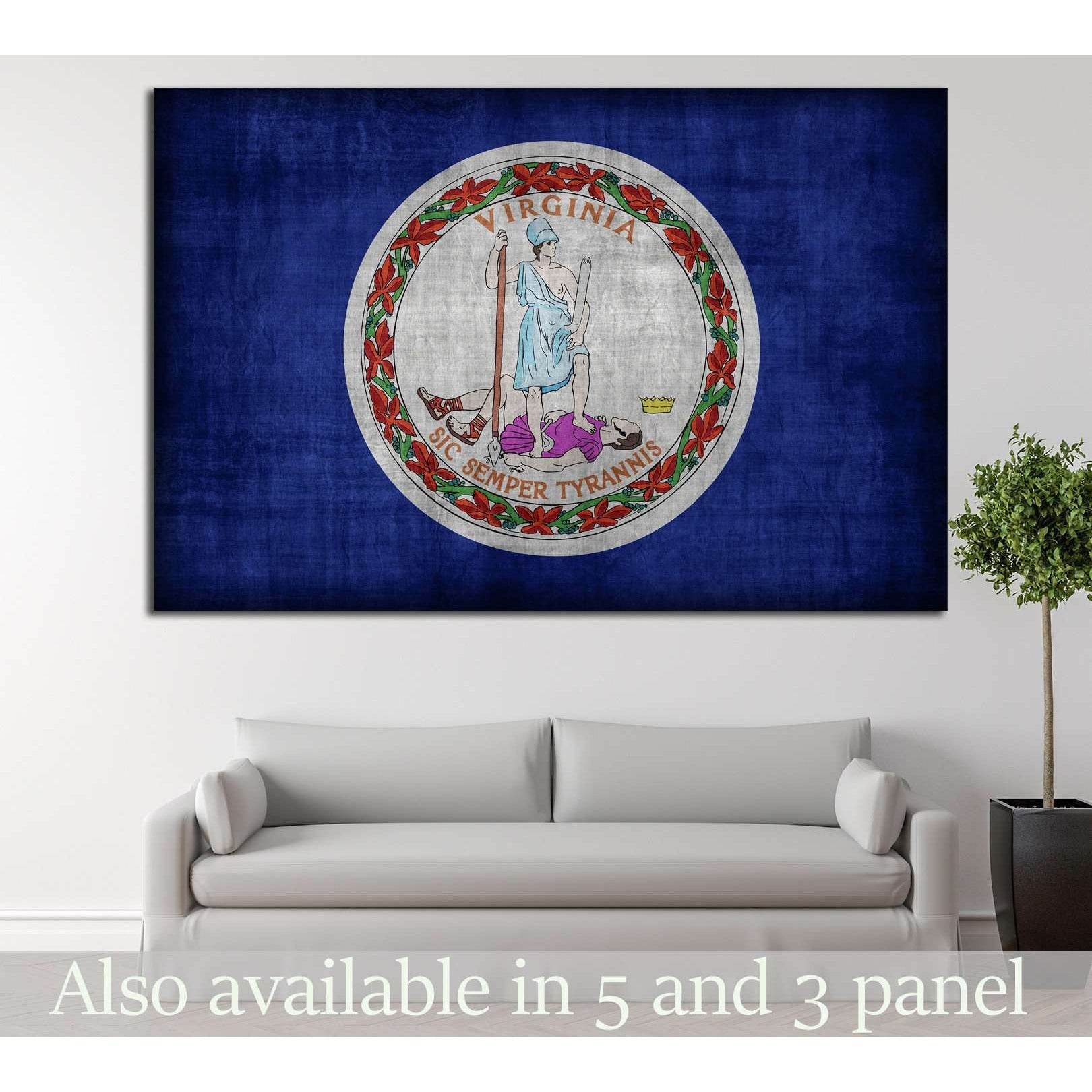 Virginia flag №694 Ready to Hang Canvas PrintCanvas art arrives ready to hang, with hanging accessories included and no additional framing required. Every canvas print is hand-crafted, made on-demand at our workshop and expertly stretched around 100% Nort