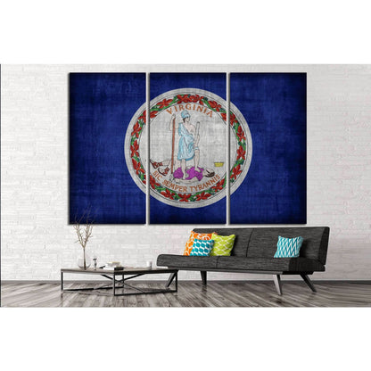 Virginia flag №694 Ready to Hang Canvas PrintCanvas art arrives ready to hang, with hanging accessories included and no additional framing required. Every canvas print is hand-crafted, made on-demand at our workshop and expertly stretched around 100% Nort