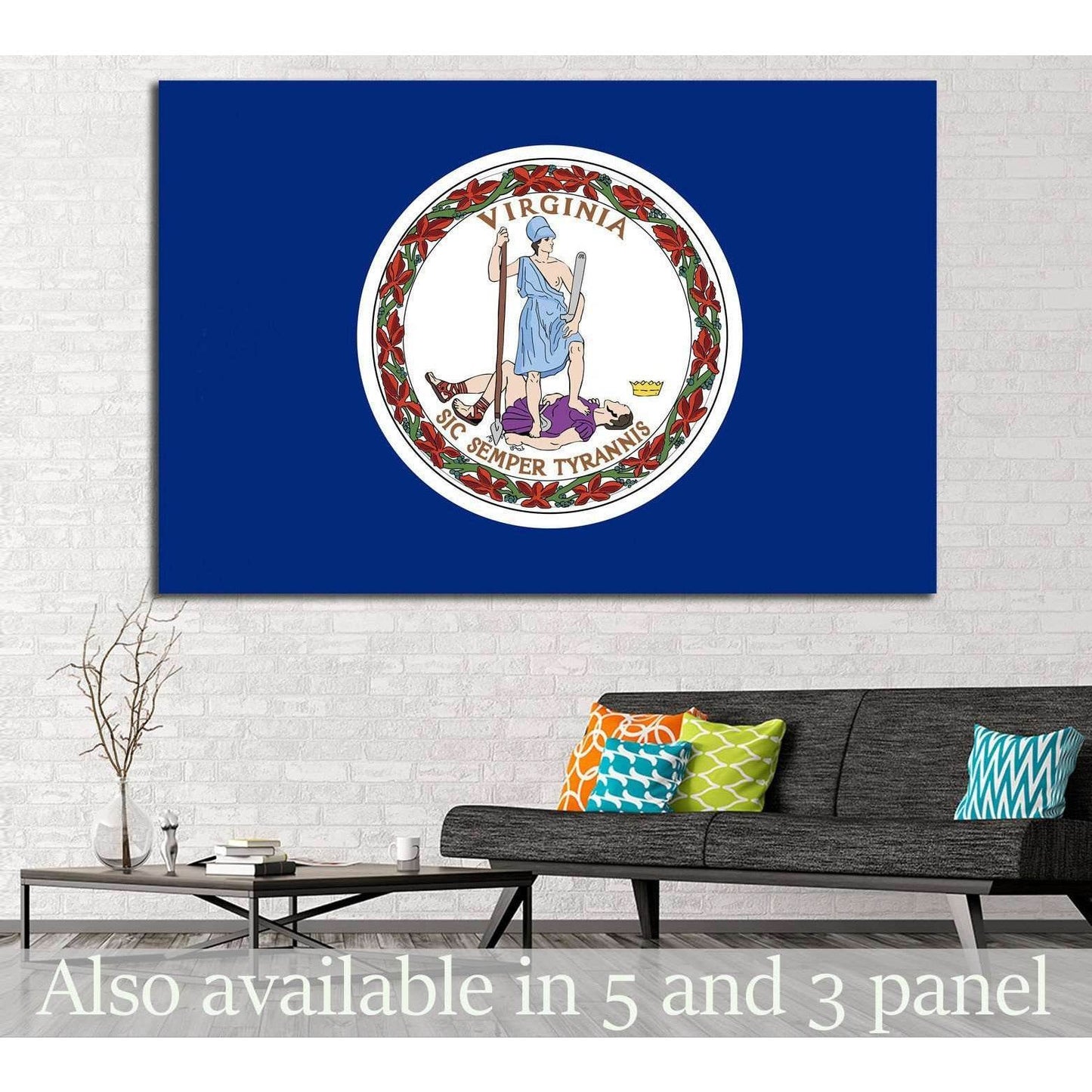 Virginia Flag №695 Ready to Hang Canvas PrintCanvas art arrives ready to hang, with hanging accessories included and no additional framing required. Every canvas print is hand-crafted, made on-demand at our workshop and expertly stretched around 100% Nort