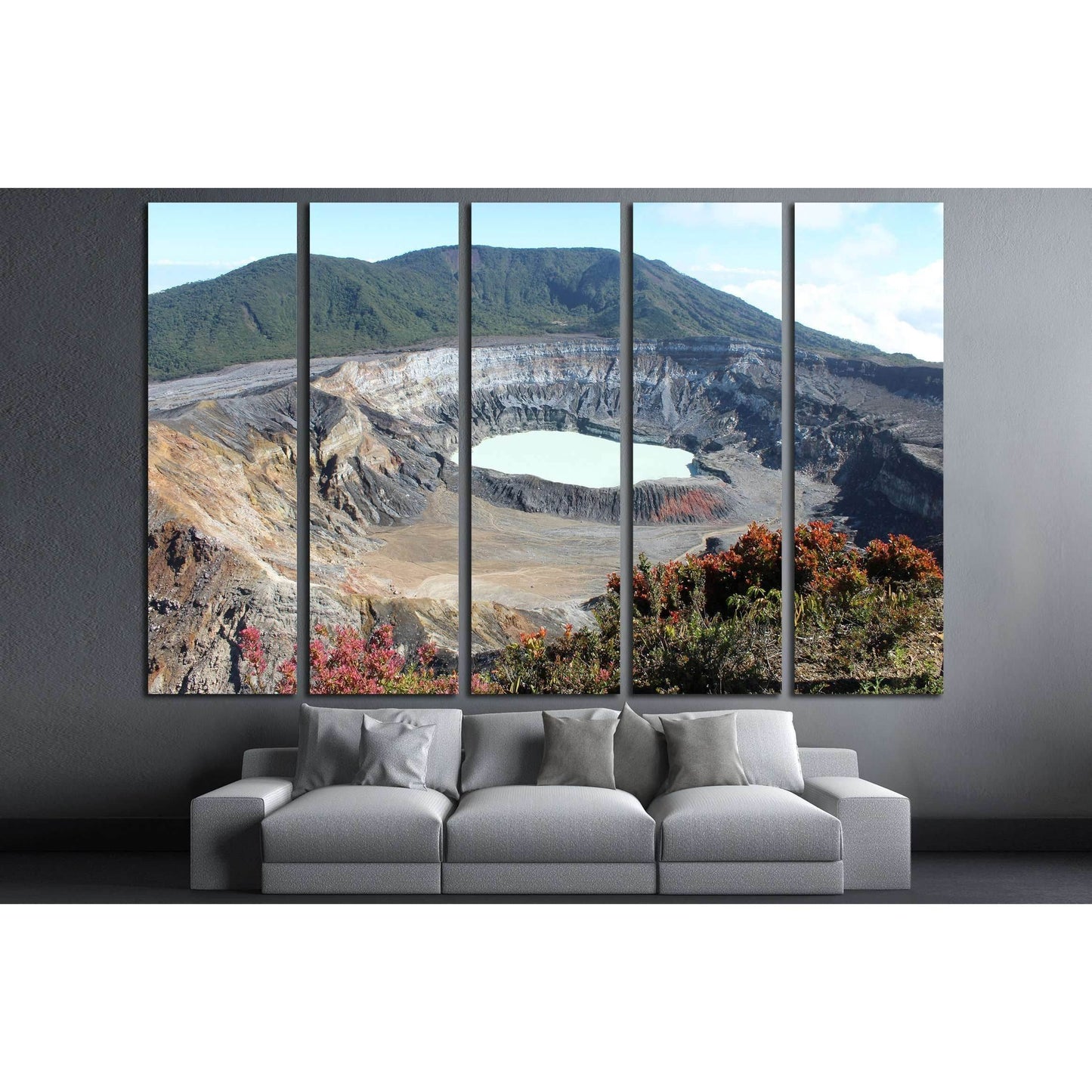Volcano Crater with Wildflowers №2843 Ready to Hang Canvas PrintCanvas art arrives ready to hang, with hanging accessories included and no additional framing required. Every canvas print is hand-crafted, made on-demand at our workshop and expertly stretch