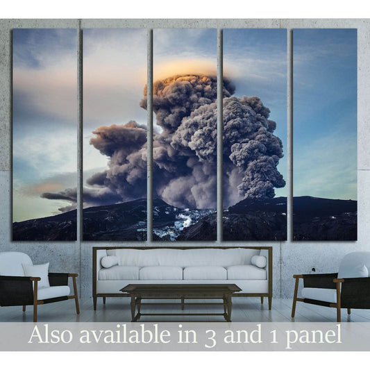 Volcano in Iceland №2866 Ready to Hang Canvas Print - Zellart Canvas Prints ALL_Products, s-2866
