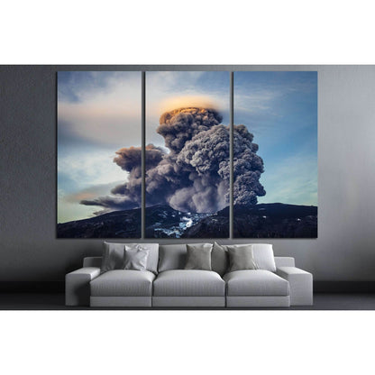 Volcano in Iceland №2866 Ready to Hang Canvas Print - Zellart Canvas Prints ALL_Products, s-2866