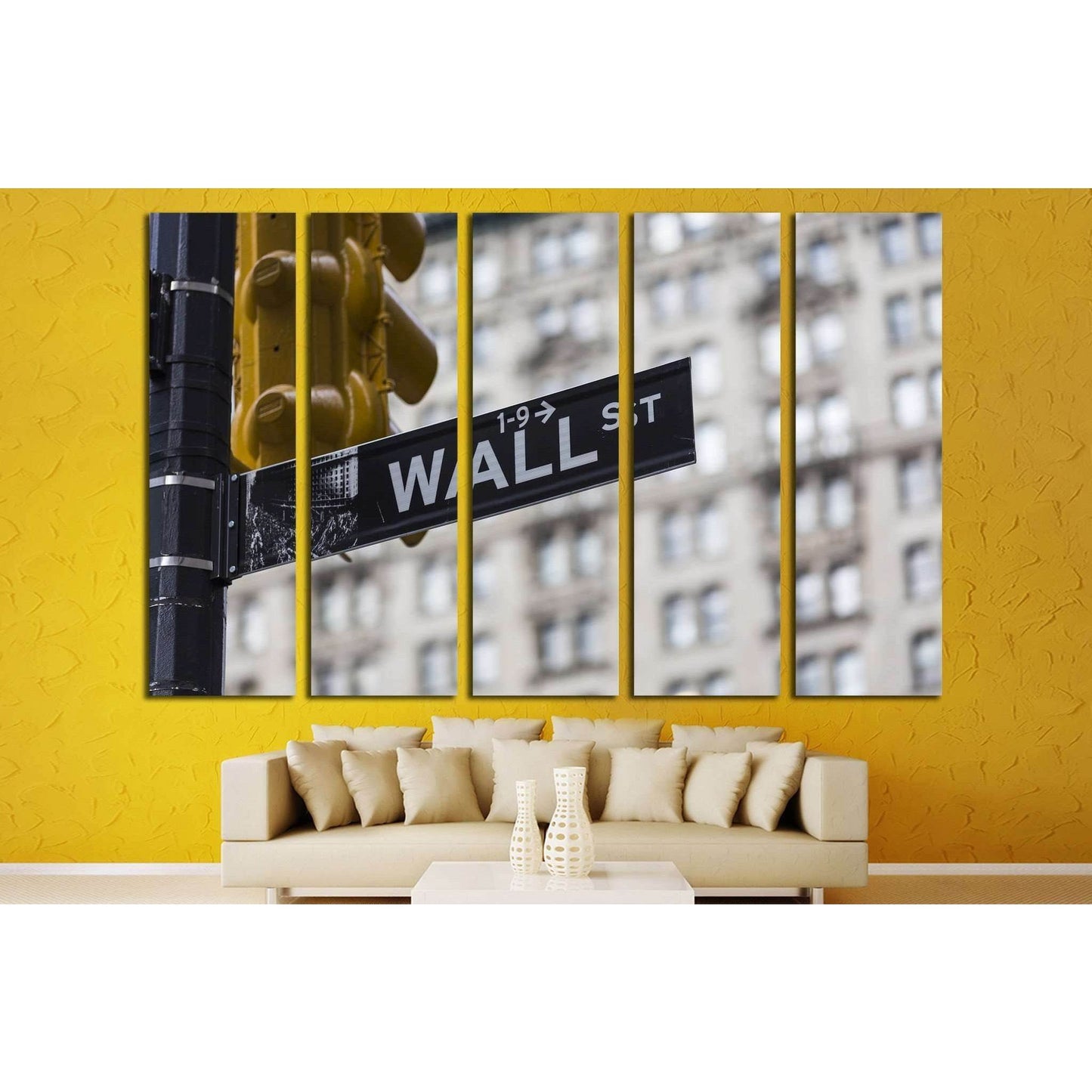 Wall street sign in New York №1788 Ready to Hang Canvas Print - Zellart Canvas Prints 0_NY_ART, ALL_Products, s-1788