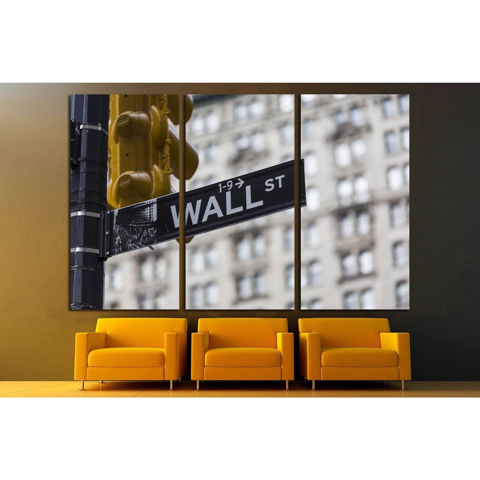Wall street sign in New York №1788 Ready to Hang Canvas Print - Zellart Canvas Prints 0_NY_ART, ALL_Products, s-1788