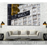 Wall street sign in New York №1788 Ready to Hang Canvas Print