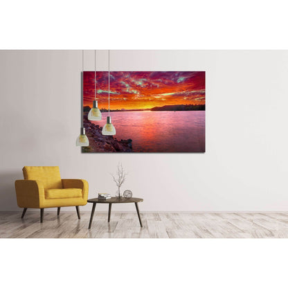 Warning visible on horizon, New South Wales - Australia. №2862 Ready to Hang Canvas Print - Zellart Canvas Prints ALL_Products, s-2862