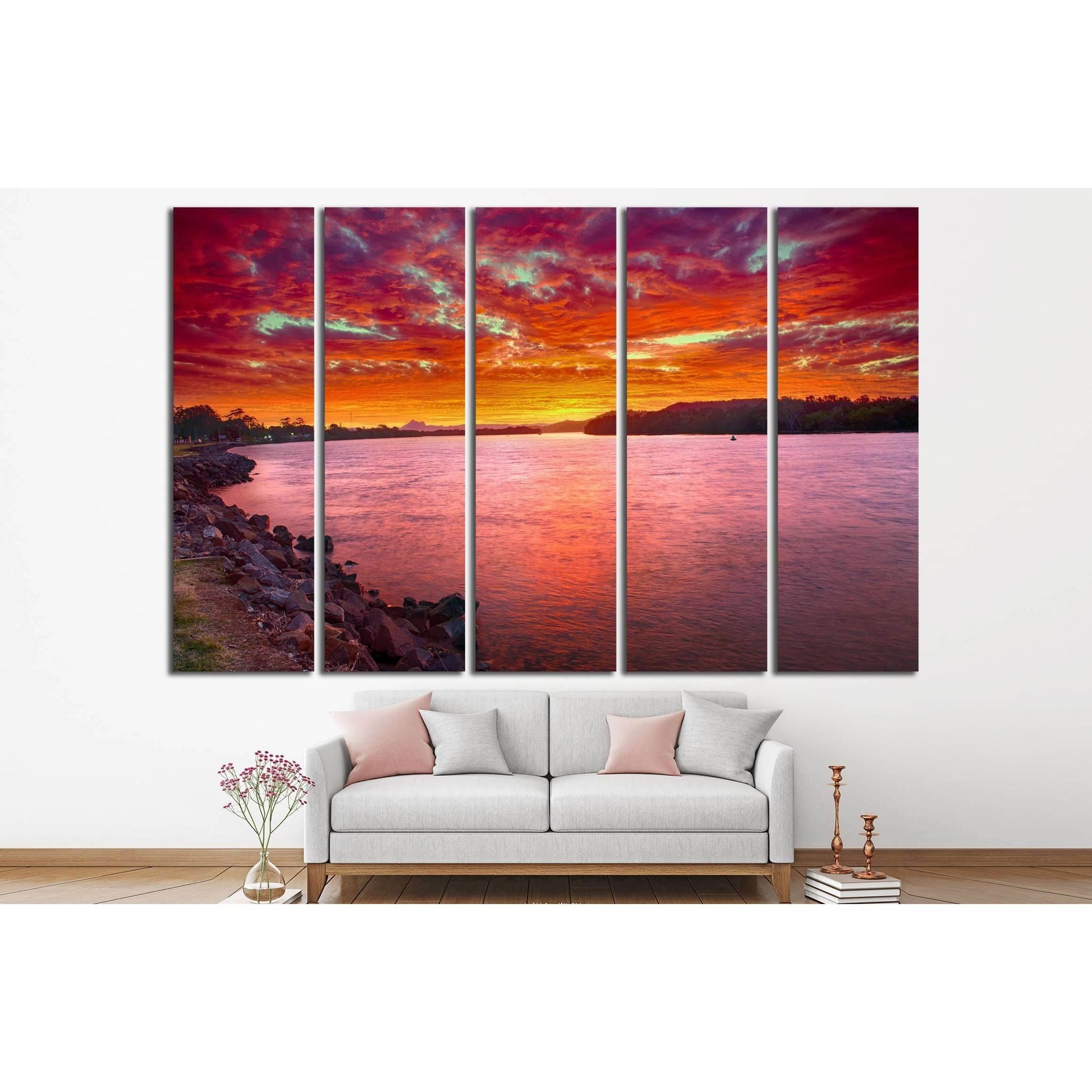 Warning visible on horizon, New South Wales - Australia. №2862 Ready to Hang Canvas Print - Zellart Canvas Prints ALL_Products, s-2862