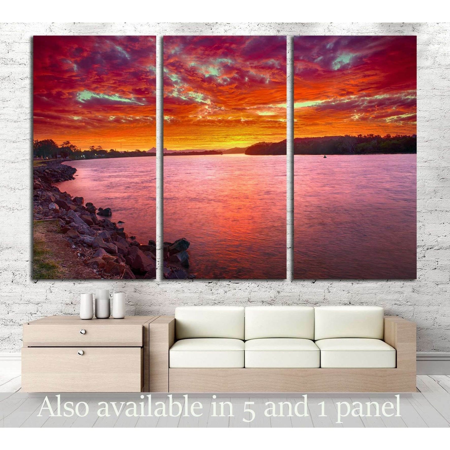 Warning visible on horizon, New South Wales - Australia. №2862 Ready to Hang Canvas Print - Zellart Canvas Prints ALL_Products, s-2862