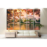 Washington, DC at the Jefferson Memorial during spring №2092 Ready to Hang Canvas Print