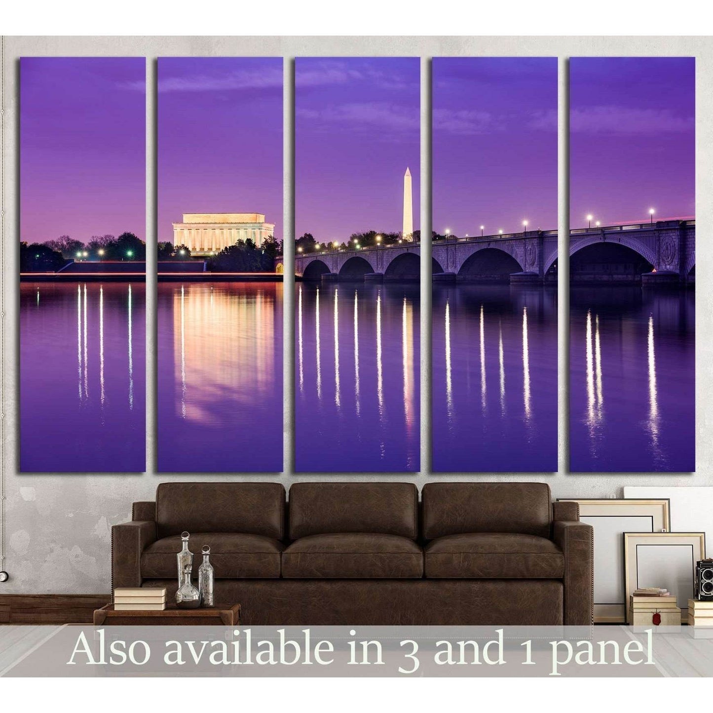Washington DC skyline on the Potomac №1361 Ready to Hang Canvas Print - Zellart Canvas Prints ALL_Products, s-1361