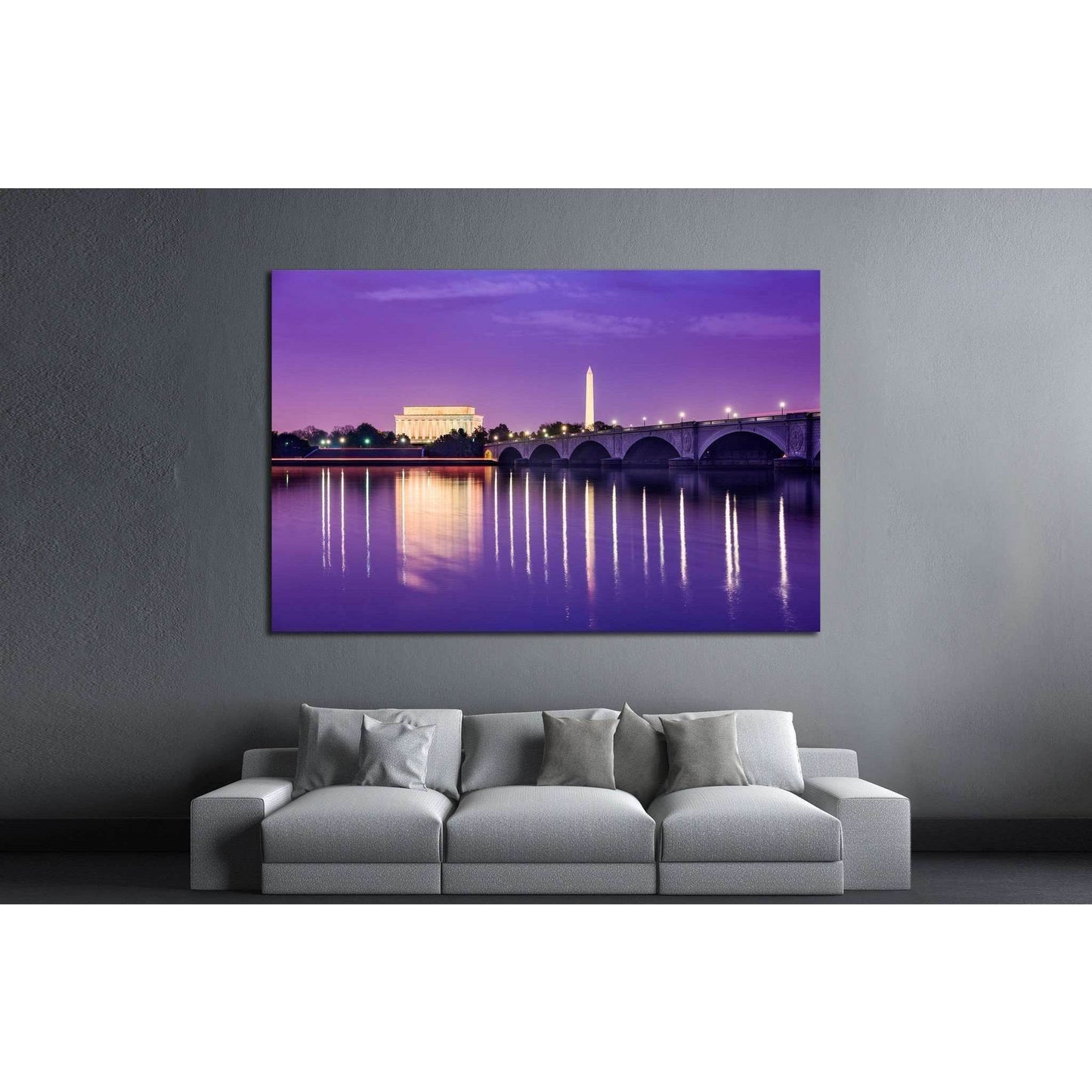 Washington DC skyline on the Potomac №1361 Ready to Hang Canvas PrintCanvas art arrives ready to hang, with hanging accessories included and no additional framing required. Every canvas print is hand-crafted, made on-demand at our workshop and expertly st
