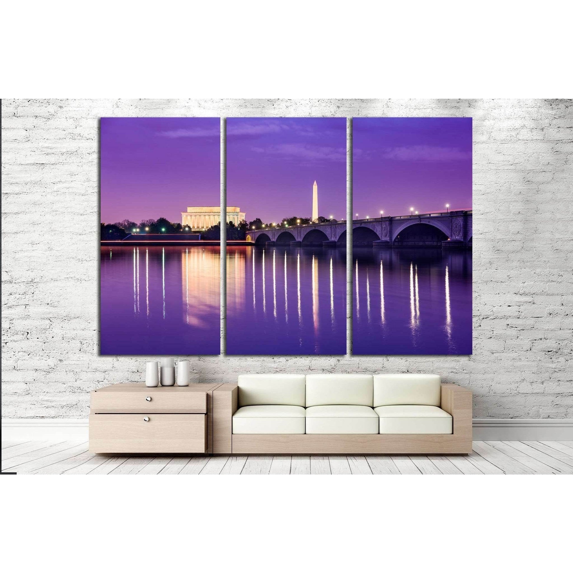 Washington DC skyline on the Potomac №1361 Ready to Hang Canvas PrintCanvas art arrives ready to hang, with hanging accessories included and no additional framing required. Every canvas print is hand-crafted, made on-demand at our workshop and expertly st