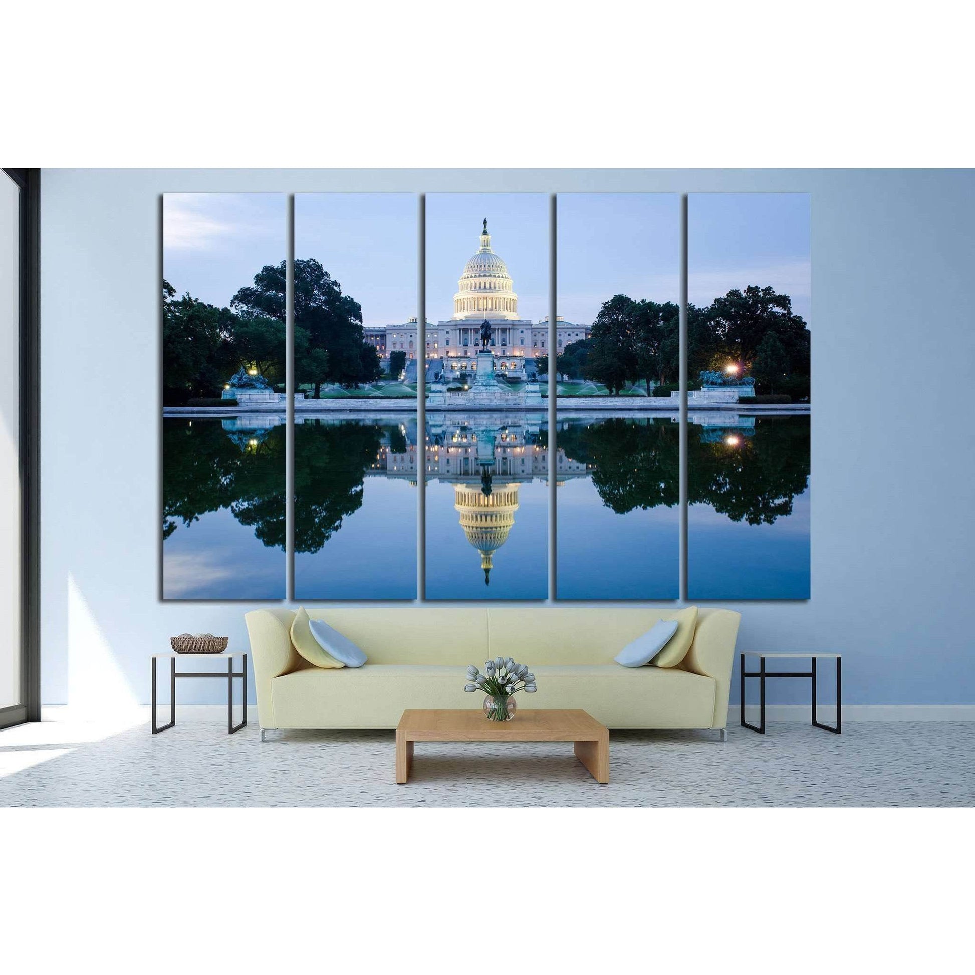 Washington DC, US Capitol Building №1357 Ready to Hang Canvas Print - Zellart Canvas Prints ALL_Products, s-1357
