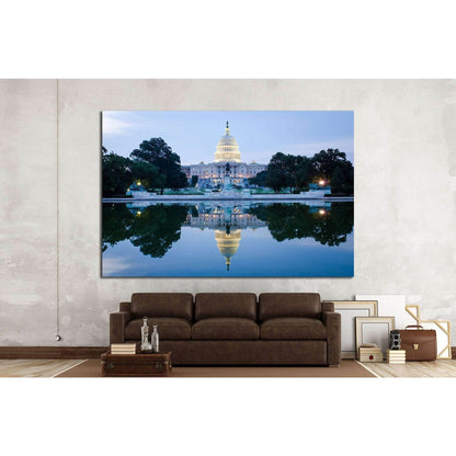 Washington DC, US Capitol Building №1357 Ready to Hang Canvas Print - Zellart Canvas Prints ALL_Products, s-1357