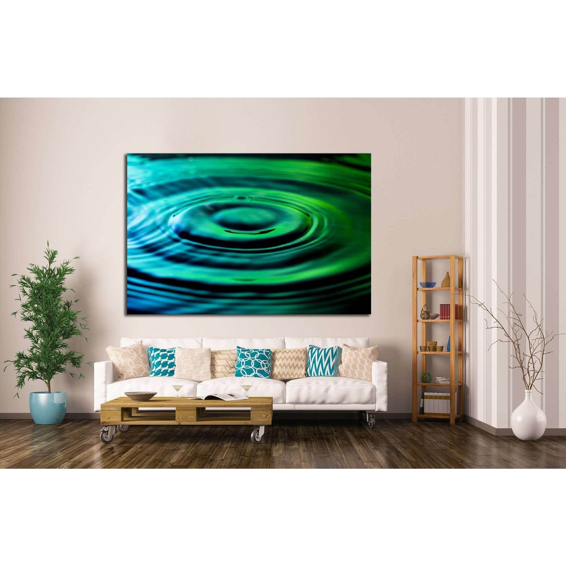 Water ripples №1080 Ready to Hang Canvas Print - Zellart Canvas Prints ALL_Products, s-1080