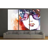 watercolor beauty portrait №731 Ready to Hang Canvas Print