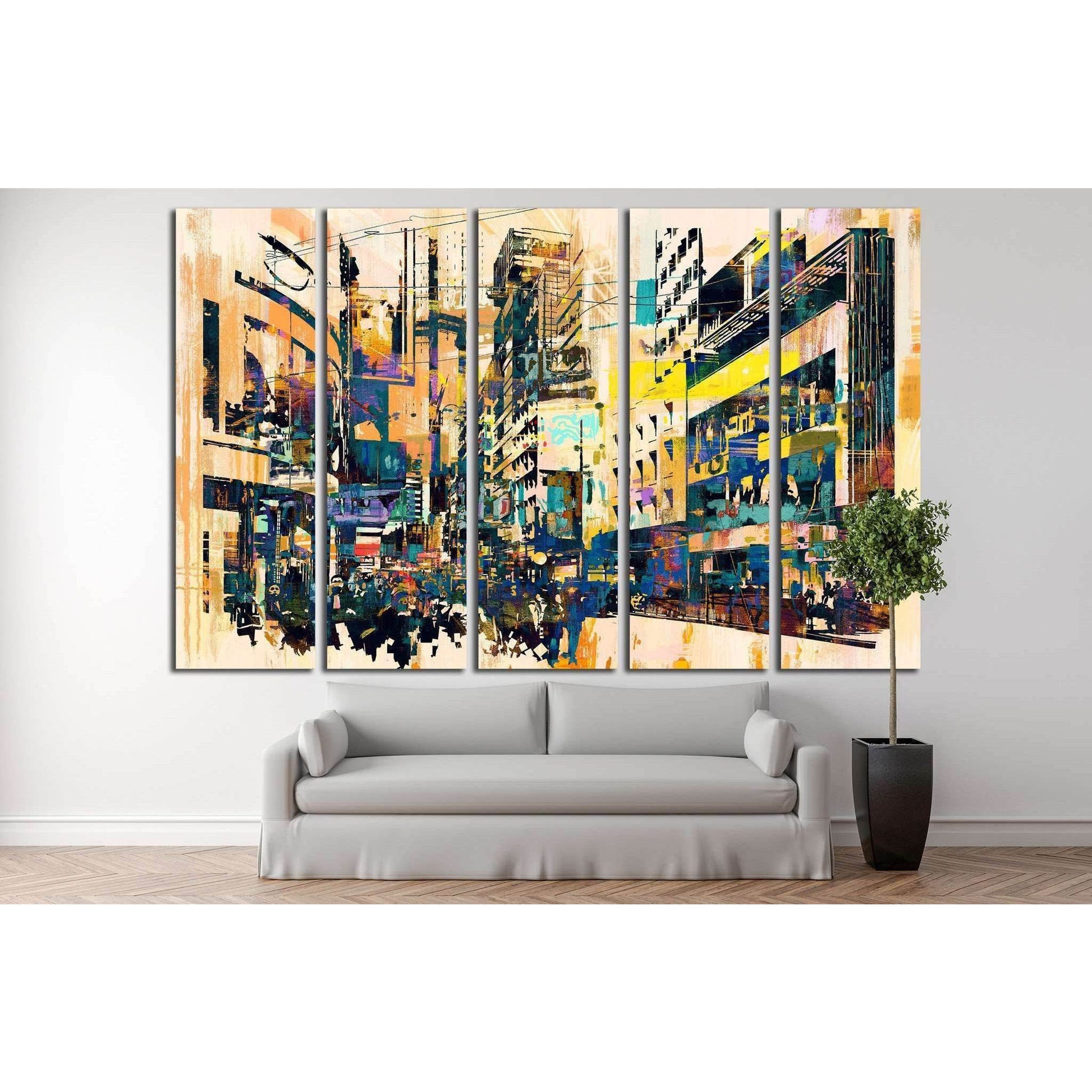 Watercolor City №723 Ready to Hang Canvas Print - Zellart Canvas Prints ALL_Products, s-723