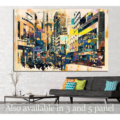 Watercolor City №723 Ready to Hang Canvas Print - Zellart Canvas Prints ALL_Products, s-723