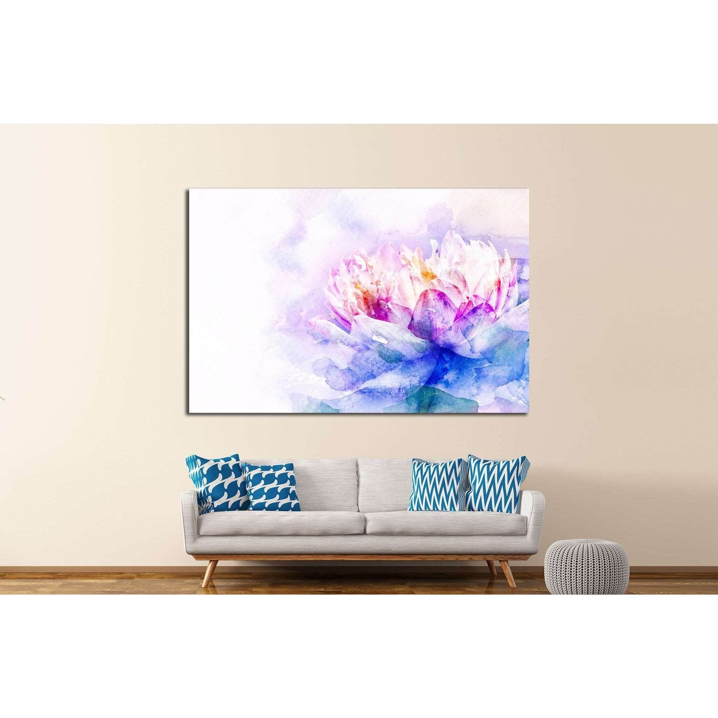 Watercolor painting №1068 Ready to Hang Canvas Print - Zellart Canvas Prints ALL_Products, s-1068