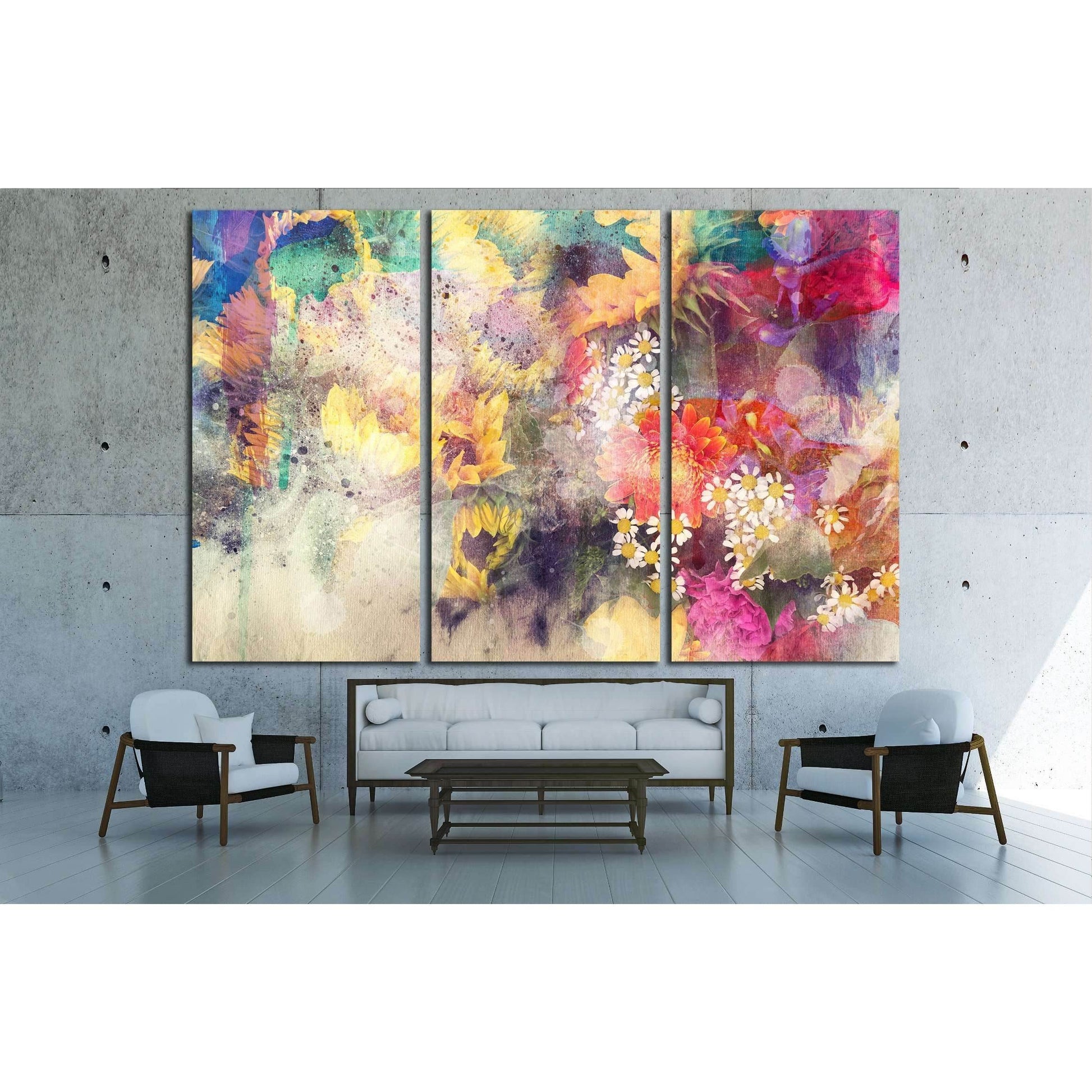 watercolor painting combined with field №2895 Ready to Hang Canvas PrintCanvas art arrives ready to hang, with hanging accessories included and no additional framing required. Every canvas print is hand-crafted, made on-demand at our workshop and expertly