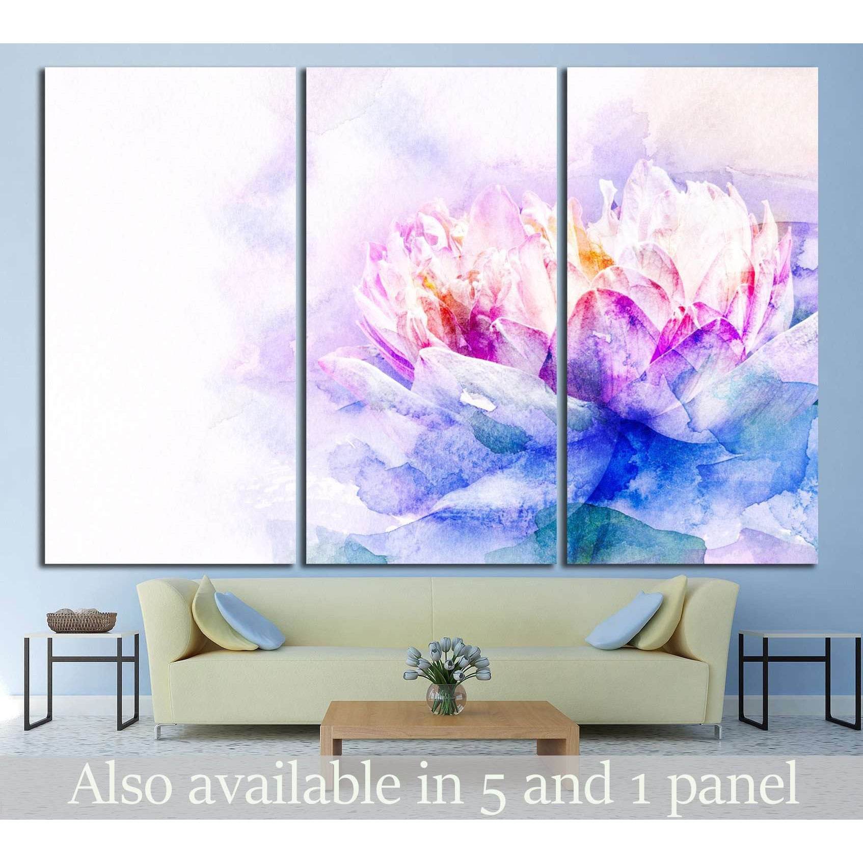 Watercolor painting №1068 Ready to Hang Canvas Print