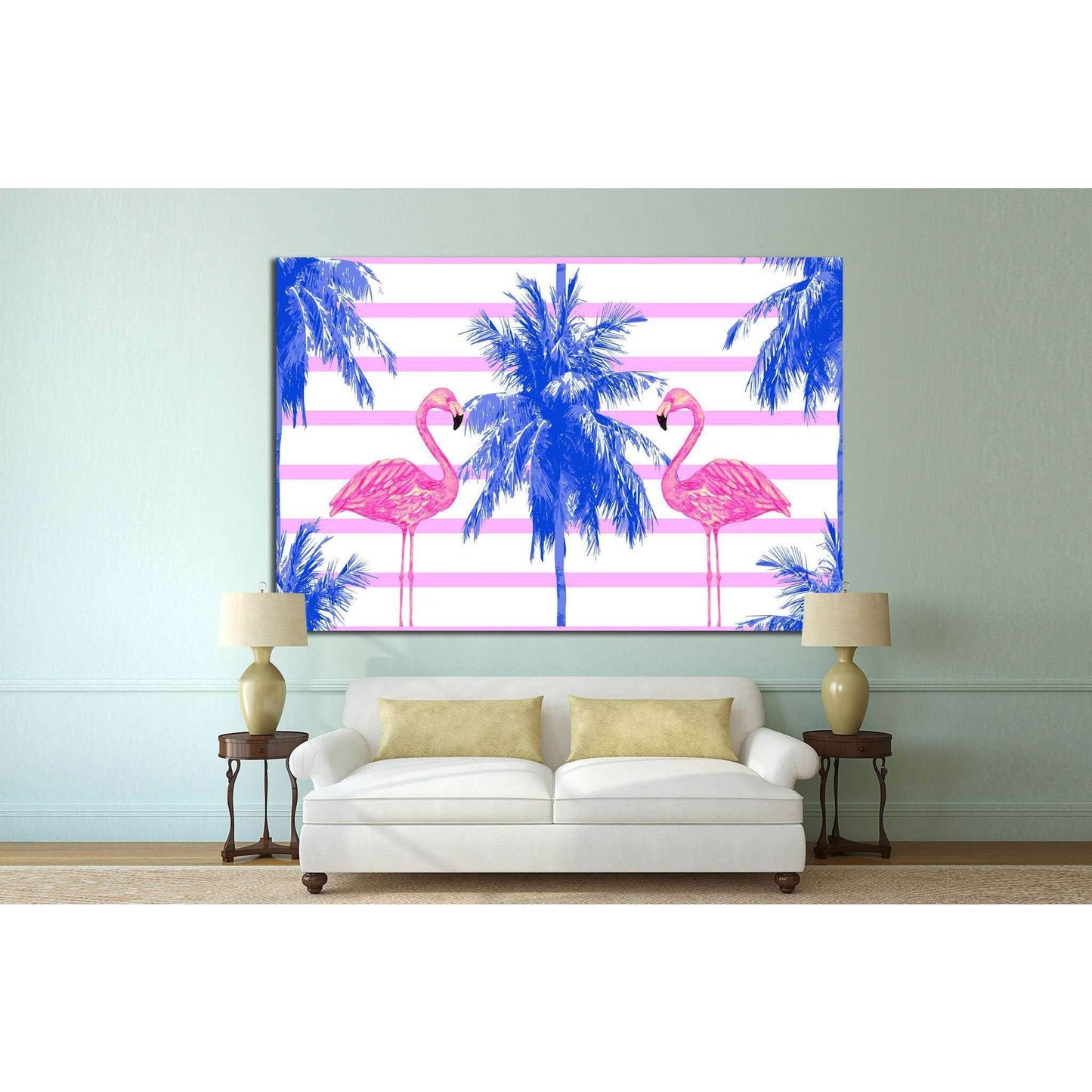 watercolor pink flamingos №708 Ready to Hang Canvas PrintCanvas art arrives ready to hang, with hanging accessories included and no additional framing required. Every canvas print is hand-crafted, made on-demand at our workshop and expertly stretched arou