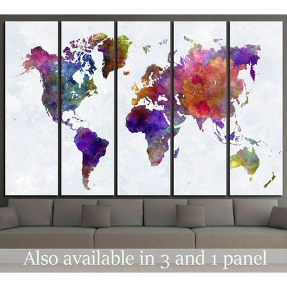 Watercolor World Map №1459 Ready to Hang Canvas PrintCanvas art arrives ready to hang, with hanging accessories included and no additional framing required. Every canvas print is hand-crafted, made on-demand at our workshop and expertly stretched around 1