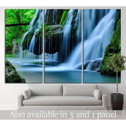 Waterfall Bigar, Romania №644 Ready to Hang Canvas Print - Zellart Canvas Prints ALL_Products, s-644, Waterfall