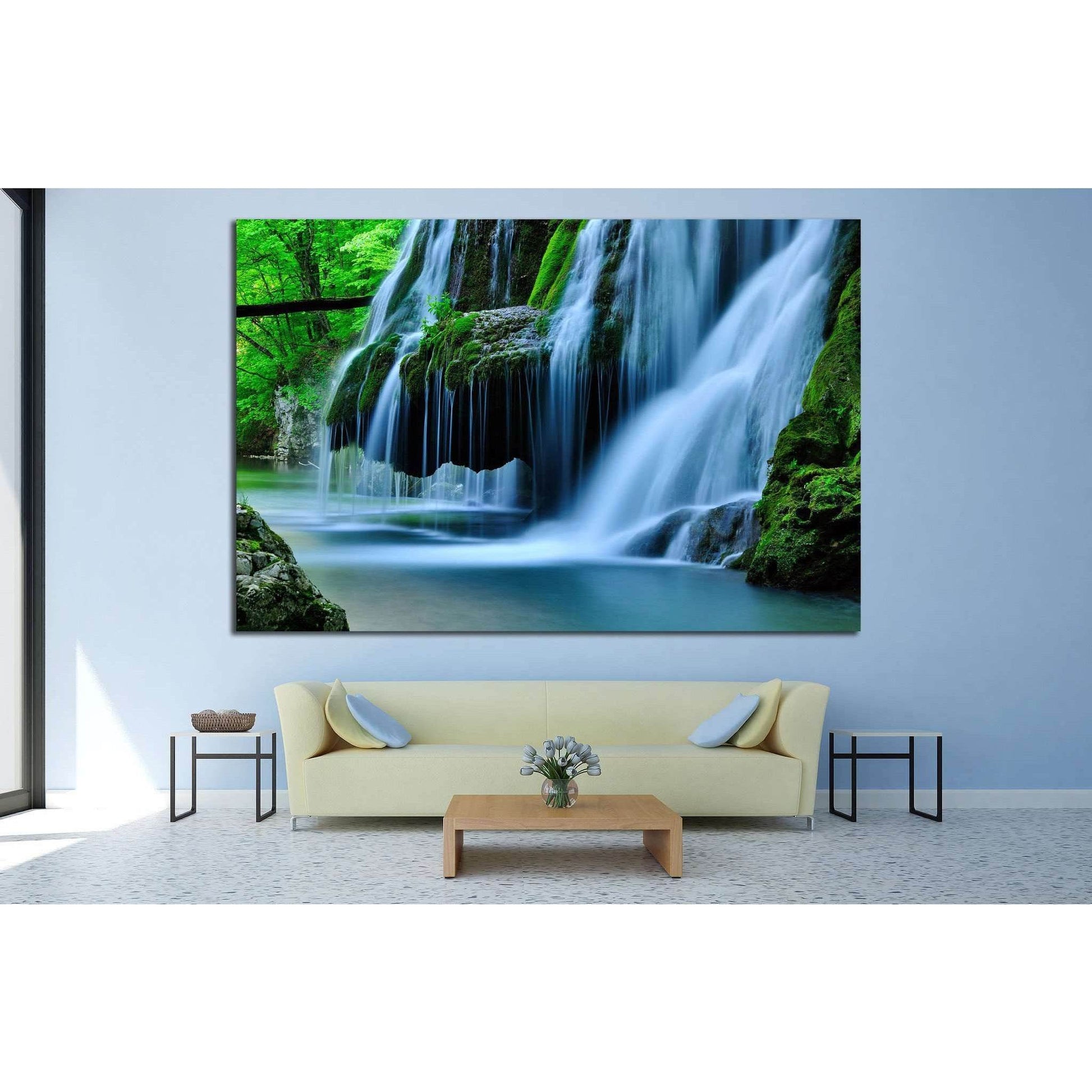 Waterfall Bigar, Romania №644 Ready to Hang Canvas PrintCanvas art arrives ready to hang, with hanging accessories included and no additional framing required. Every canvas print is hand-crafted, made on-demand at our workshop and expertly stretched aroun