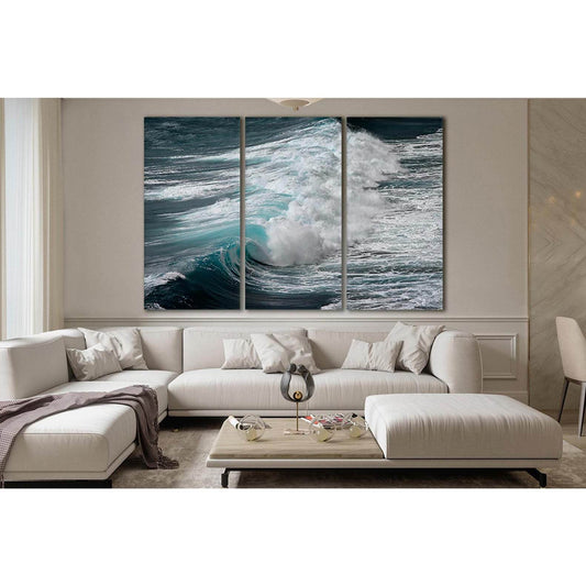 Wave Power №92 Ready to Hang Canvas Print - Zellart Canvas Prints 0new, ALL_Products, Beach Ocean & Waves