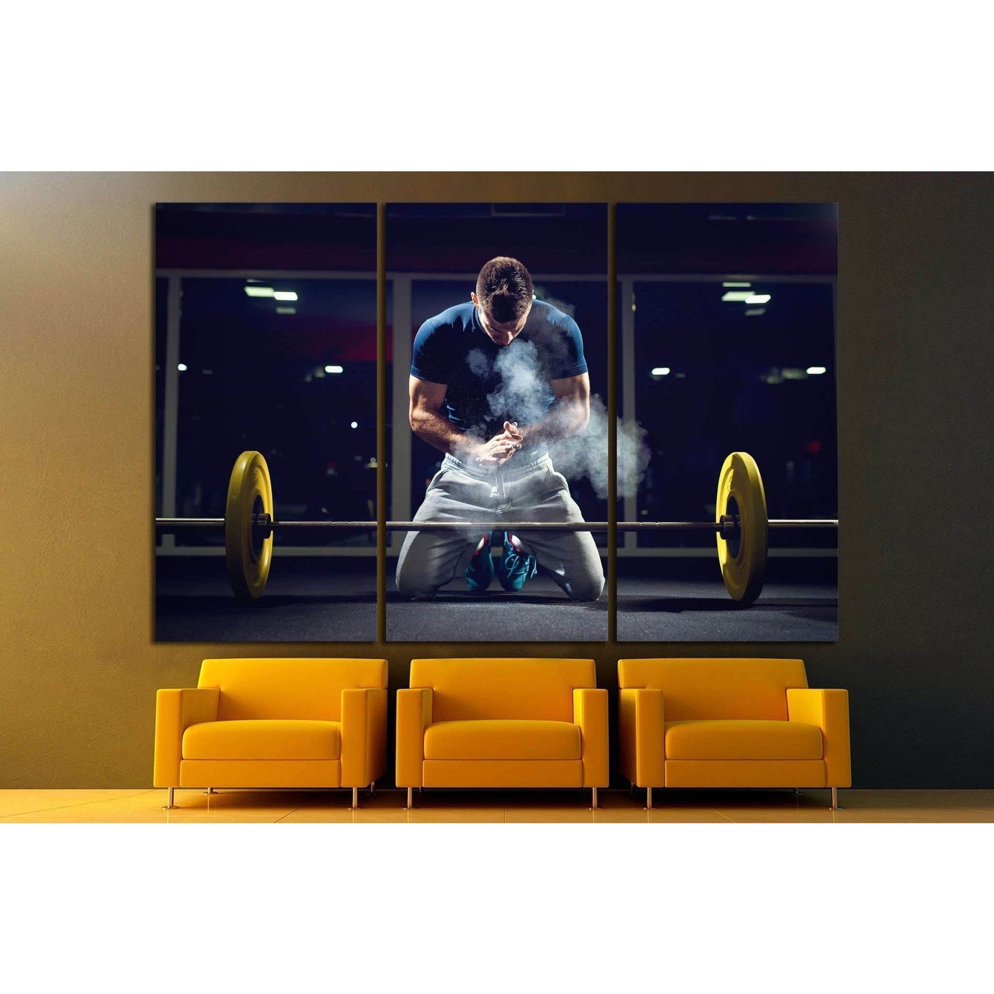 weightlifter preparing for training №1381 Ready to Hang Canvas PrintCanvas art arrives ready to hang, with hanging accessories included and no additional framing required. Every canvas print is hand-crafted, made on-demand at our workshop and expertly str