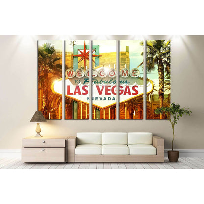 Welcome to Las Vegas №544 Ready to Hang Canvas Print - Zellart Canvas Prints ALL_Products, s-544