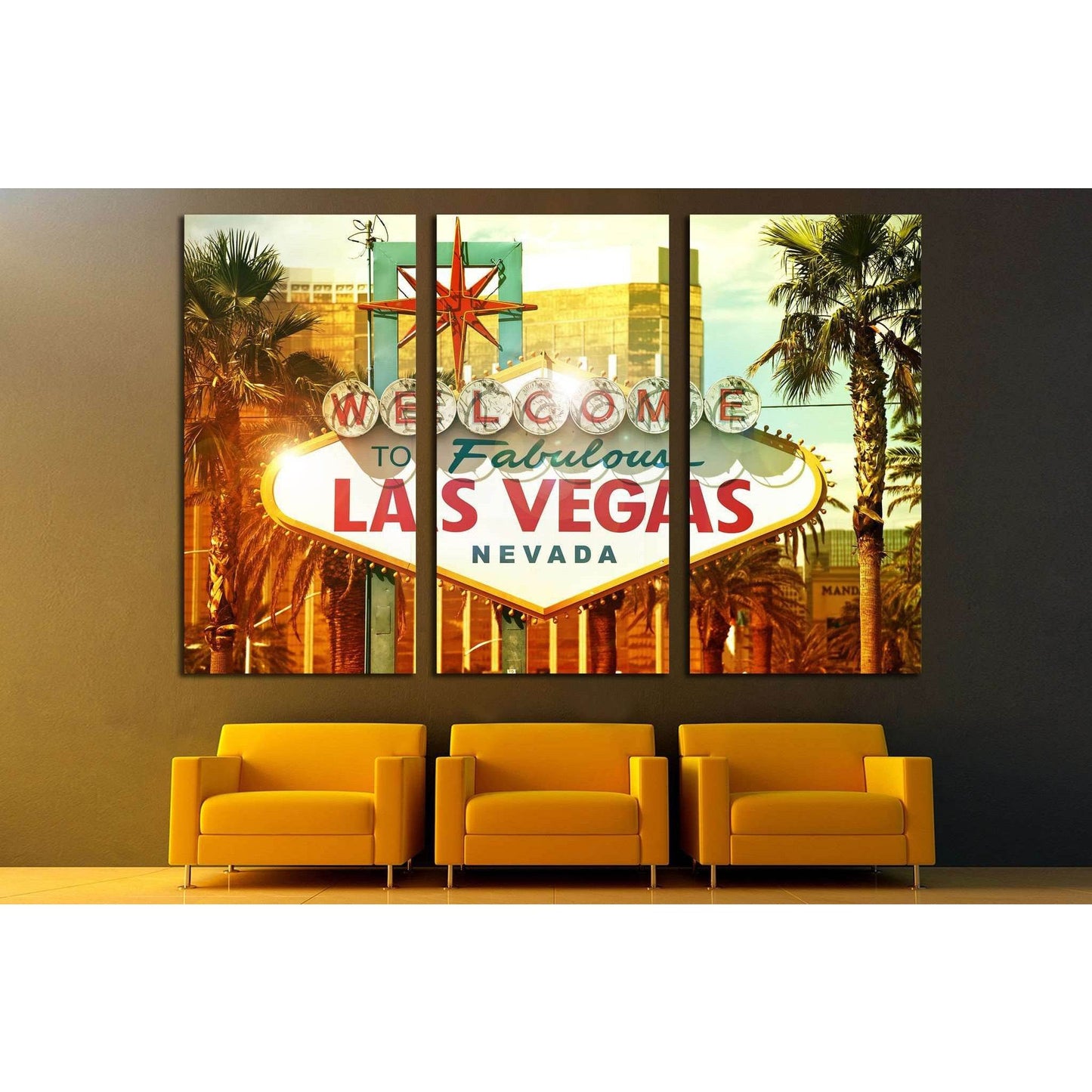 Welcome to Las Vegas №544 Ready to Hang Canvas Print - Zellart Canvas Prints ALL_Products, s-544
