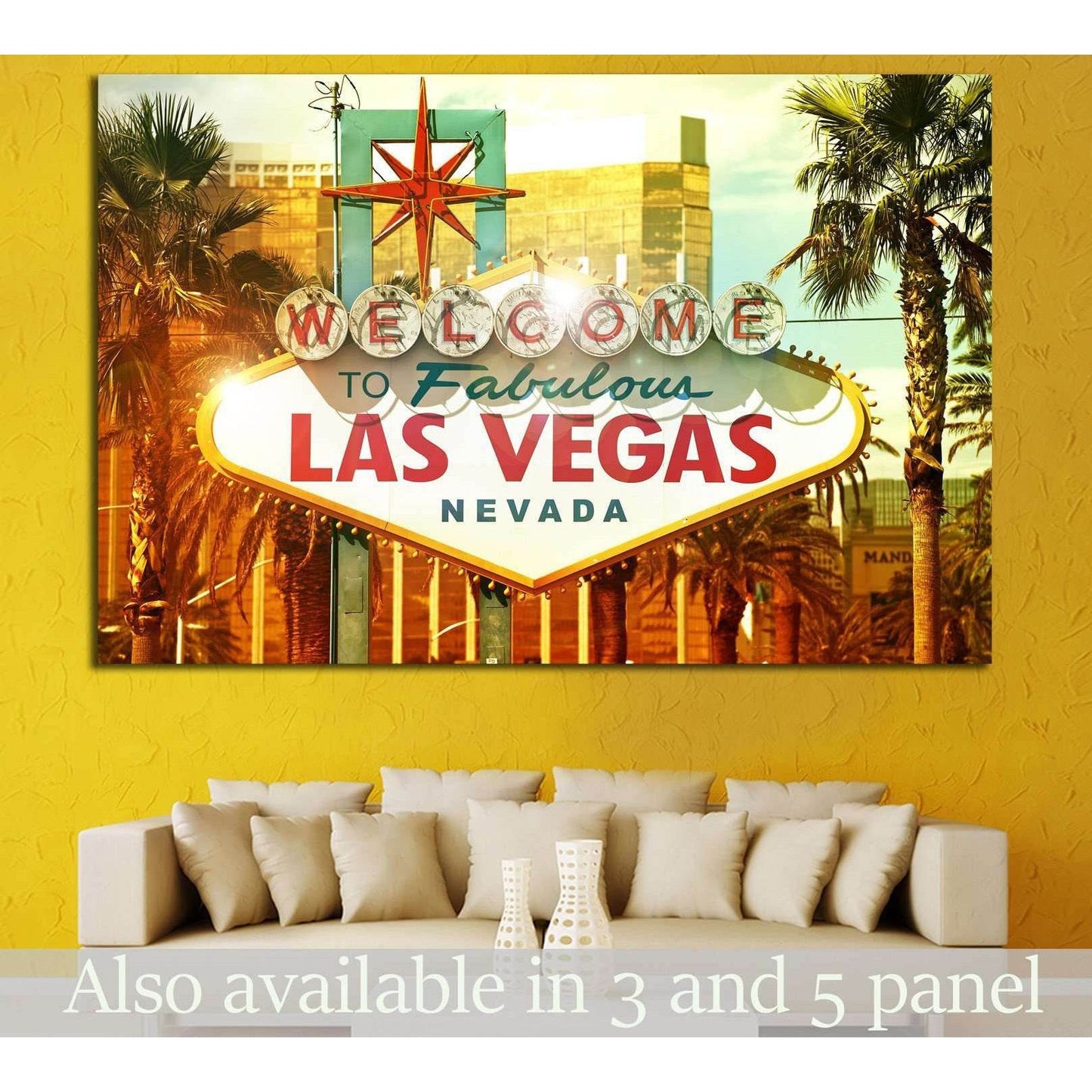 Welcome to Las Vegas №544 Ready to Hang Canvas Print - Zellart Canvas Prints ALL_Products, s-544