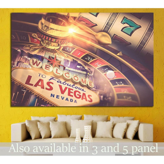 welcome to las vegas sign №727 Ready to Hang Canvas Print - Zellart Canvas Prints ALL_Products, s-727