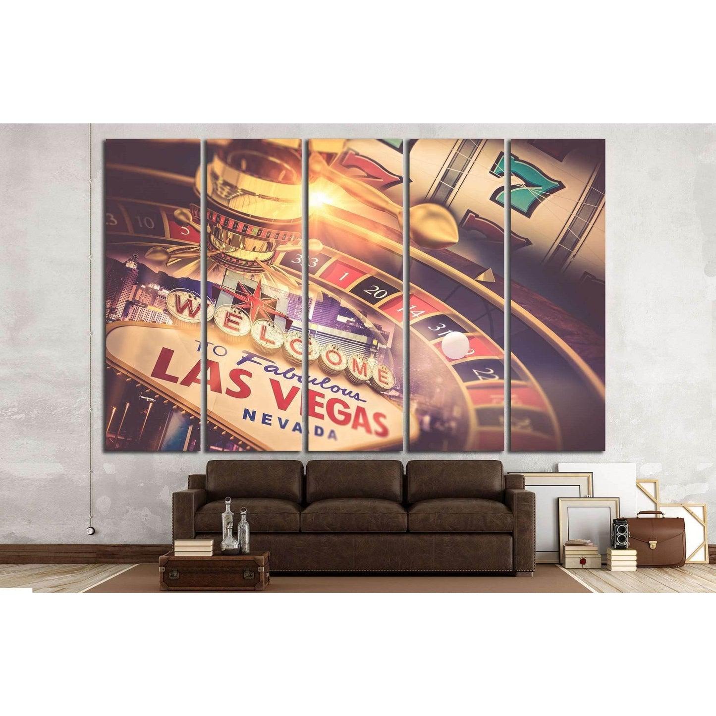 welcome to las vegas sign №727 Ready to Hang Canvas Print - Zellart Canvas Prints ALL_Products, s-727