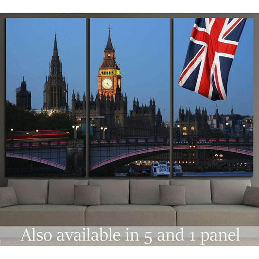 Westminster Palace, London №794 Ready to Hang Canvas Print - Zellart Canvas Prints ALL_Products, s-794